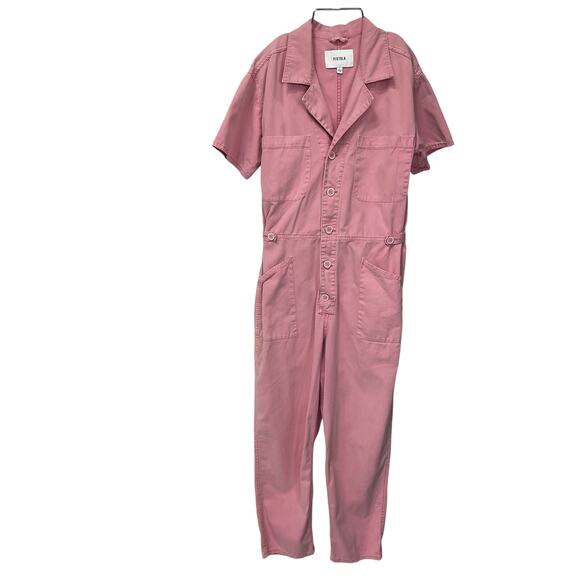 Pistola 'Grover' Pink Cotton Jumpsuit Size L - Picture 2 of 5